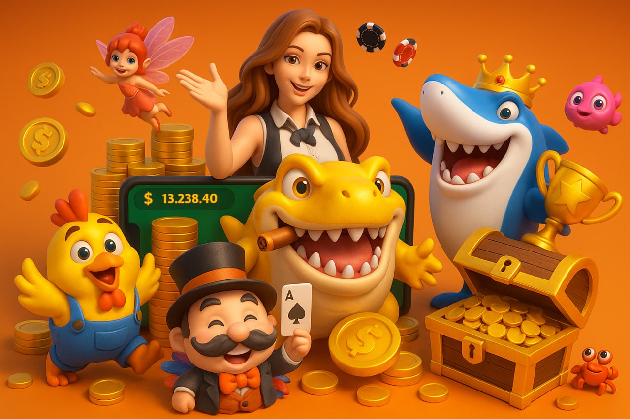 Casino game selection interface showing slots and table games on mobile device